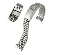 NZVCQVPU 316L Stainless Steel Watchband 20mm For Submariner Daytona Date Just Sliding Lock Silver Solid Watch Strap
