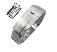 NZVCQVPU 316L Stainless Steel Watchband 20mm For Submariner Daytona Date Just Sliding Lock Silver Solid Watch Strap