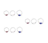 NZVCQVPU 9 pezzi le donne chic imitazioni donne aperte fresche wostone perla anello