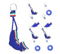 NZVCQVPU 9 pezzi portachiavi cartone animato con squalo delfino salvagente disegni piccoli portachiavi con boa anti-smarrimento per canottaggio, nuoto, immersioni, spiaggia, sport acquatici, eventi