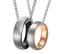 NZVCQVPU Anello, collane per coppie tungsteno anello spazzolato personalizzato largo regalo di fidanzamento cavo da 6 mm per fidanzato