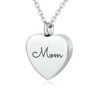 NZVCQVPU Ash Keepsake Mom, Stainless Steel Heart Shape with Mom Pet Urn Memorial