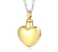 NZVCQVPU Ash Pendant for Men, Stainless Steel Smooth Love Heart Pet Keepsake Memorial