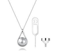NZVCQVPU Ashes Necklace Uncle, Hollow Teardrop Pet Urn Memorial