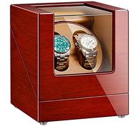 NZVCQVPU Automatic Watch Winder Box Automatic Double Watch Winder Box Luxury Wooden Storage Case 5 Rotation Mode AC Adapter and Battery Powered beautiful scenery