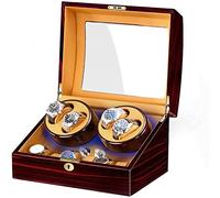 NZVCQVPU Avvolgitore automatico orologio, 4 6 orologi da orologio con motore tranquillo di grande capacità di grande capacità di piume esterno in forma da donna uomo orologio da orologi