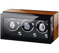 NZVCQVPU Avvolgitore automatico orologio, orologio automatico Box 3 morbido cuscino per orologio flessibile a controllo indipendente Impostazioni a doppia alimentazione motore silenzioso