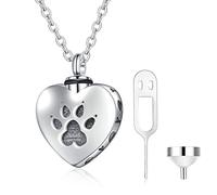 NZVCQVPU Cat Ashes Pendant, Heart Paws Pet Keepsake Memorial