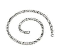NZVCQVPU Catena cubana da uomo 45,7-76,2 cm, in acciaio inox, 7 mm, stile punk, da donna, Misura unica, Standard, Standard