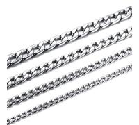 NZVCQVPU Catena di collana in acciaio inossidabile da uomo, collana per donne collana a catena a marcia semplice 20-24 pollici