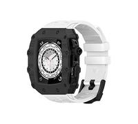 NZVCQVPU Cinghia kit di modifica in fibra di carbonio per banda 45 mm 44 mm braccialetto in gomma per iwatch 8 7 SE 6 5 4 MOD Kit Cintura