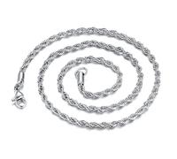 NZVCQVPU Collana a catena da donna in acciaio inossidabile, collana da uomo alla moda con catena a corda da 40,6-91,4 cm