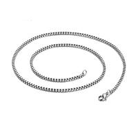 NZVCQVPU Collana a catena in scatola per donne da 18-28 pollici, collana in acciaio inossidabile da uomo da 1,5-3 mm Collana a catena rocciosa
