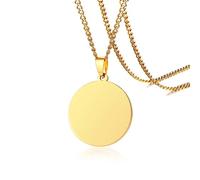 NZVCQVPU Collana a sospensione per uomini, collana per donne gioielli inossidabile in acciaio inossidabile tag a ciondolo con catena da 24 pollici