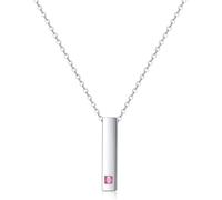 NZVCQVPU Collana a sospensione per uomini, collana per donne Simple in acciaio inossidabile Verticale Vertical Bar con zircone
