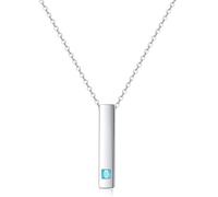 NZVCQVPU Collana a sospensione per uomini, collana per donne Simple in acciaio inossidabile Verticale Vertical Bar con zircone