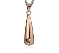 NZVCQVPU Collana con ciondolo a forma di cuore a goccia, da donna, in acciaio inox, con ciondolo a forma di urna, Misura unica, Standard, Standard