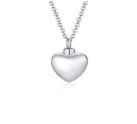 NZVCQVPU Collana del ricordo per ceneri umane, collana di medaglione per ceneri per donne ciondolo a cuore in acciaio inossidabile