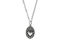 NZVCQVPU Collana di amici, collana a catena sterling al cavo allungato cuore sterling e disegni ovali promettono collana