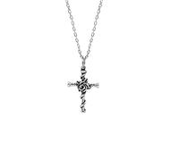 NZVCQVPU Collana di amicizia, collana a sospensione cavo allungato Cavo Sterling Fork Design Promise collana 450mm per uomini e donne