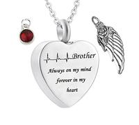 NZVCQVPU Collana di cenere per ceneri umane, collane di cristallo per uomini con collana di elettrocardiogramma cardiaco dono per donne e uomini