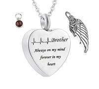 NZVCQVPU Collana di cenere per ceneri umane, collane di cristallo per uomini con collana di elettrocardiogramma cardiaco dono per donne e uomini