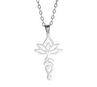 NZVCQVPU Collana di fiori di yoga per donne ragazze, buddismo mandala Charm girocollo - semplice collana vintage, ciondolo minimalista, gioielli per le vacanze