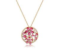 NZVCQVPU Collana di moda, sottile per le donne rosa via cavo allungato