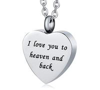 NZVCQVPU Collana di urna commemorativa per donne, collane del ricordo per cenere inossidabile ciondolo d'argento.