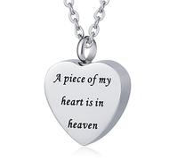 NZVCQVPU Collana di urna commemorativa per donne, collane del ricordo per cenere inossidabile ciondolo d'argento.