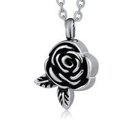 NZVCQVPU Collana di urna commemorativa per uomini, cenere che tiene collana per donne in acciaio inossidabile vintage rosa ciondolo