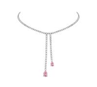 NZVCQVPU Collana goccia di moda cravatta di gioielli di fascia alta da donna scintillante affascinante catena clavicola catena decorativa girocollo collane per donne