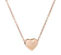NZVCQVPU Collana in acciaio inossidabile da donna, collana rolò alla moda con ciondolo a forma di cuore, catena da 50,8 cm, Misura unica, Standard, Standard