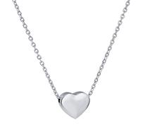 NZVCQVPU Collana in acciaio inossidabile per donne, catena di rolo alla moda della collana femminile con ciondolo cardiaco a ciondolo da 20 pollici