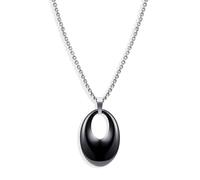 NZVCQVPU Collana in ceramica con ciondolo, coppia di collane per lui e lei con ciondolo ovale 47 cm catena, Misura unica, Standard, Standard