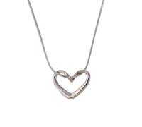 NZVCQVPU Collana minimalista a forma di cuore per ragazze, girocollo semplice e romantico con ciondolo a forma di cuore, collana classica con medaglione per donne, compleanno, San Valentino, Heart