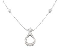 NZVCQVPU Collana Platinum 950 per donna ciondolo, lacrima cave con collana di moissanite per donne ciondoli
