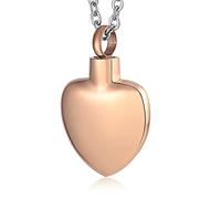 NZVCQVPU Collana ricordo per ceneri in acciaio inossidabile, collana con medaglione per ceneri per donne ciondolo a forma di cuore, Misura unica, Standard, Standard