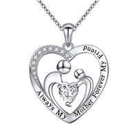 NZVCQVPU Collana sterling, collana al cuore per incisione e zirconia cubica collane di gioielli rolo