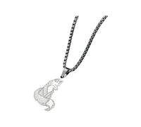 NZVCQVPU Collana volpe per donne e uomini, ciondolo di piede per animali di volpe con zircone, collana iniziale di Fox Girl, gioielli volpi per donne, gioielli Therian