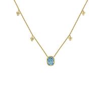 NZVCQVPU Collane 925 Vita a ciondolo a cristallo blu collana lunga catena lunga donna di lusso di lusso festa di moda gioielleria femminile pendenti da donna