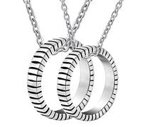NZVCQVPU Collane ad anello per coppie, coppia per fidanzato e fidanzata collane personalizzate anello di mignolo 3,8 mm per marito