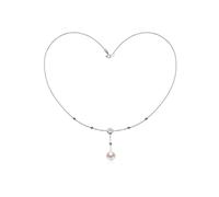 NZVCQVPU Collane collana di perle 8-9 mm rotonda 925 collana a ciondolo perla d'acqua dolce mandare la decorazione della collana madre regalo per donne pendenti da donna