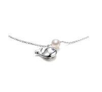 NZVCQVPU Collane collana perla grande pesce 7-8 mm rotonde 925 gioielli a catena di perla d'acqua dolce per fidanzata gioielleria da donna pendenti da donna