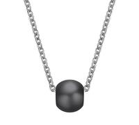 NZVCQVPU Collane da donna in acciaio inossidabile, collana da donna semplice catena rolò con ciondolo a perlina 40,6 + 5,1 cm catena, Misura unica, Standard, Standard
