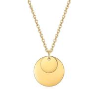 NZVCQVPU Collane da donna in acciaio inossidabile, collane da donna alla moda con doppia etichetta rotonda, Misura unica, Standard, Standard