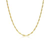 NZVCQVPU Collane da donna in acciaio inossidabile, collane da donna alla moda da 2,2 mm, collana a catena intrecciata 40,6 + 5,1 cm