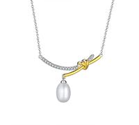 NZVCQVPU Collane donne squisite gioielli squisiti da 10 mm a ciondolo perlato d'acqua dolce per la collana per peperoncini per la collana eleganti pendenti da donna