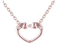 NZVCQVPU Collane per donne, collana a catena 9/18K collana a forma di cuore cavo 45 cm