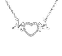 NZVCQVPU Collane per donne, collana da 14k collana bianca diamante cavo cuore collane a ciondolo per madre 45 cm